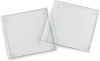 Kate Aspen Clear Glass Drink Coasters Set of 48 by KateAspen
