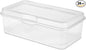 Sterilite 24-Pack Rectangular Large FlipTop, Clear Plastic Storage Box with Hinged Lid - Stackable Multipurpose Organizer for Art and Craft Supplies, Accessories, Photos & CDs, Home or Office Use