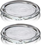 2 Pack Glass Candle Holder 4" Clear Beautiful Transparent Round Candle Plate… by Cumuiu