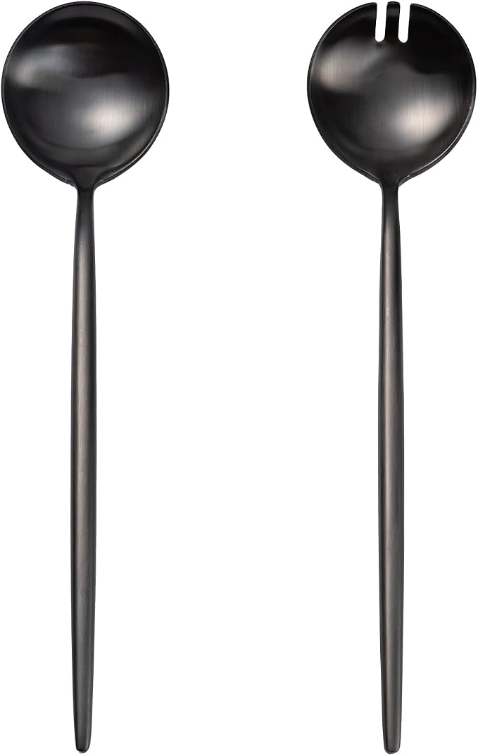 O.C.E. Salad Servers, Stainless Steel Spoon and Fork Sets, Salad Utensils by OCEExquisitesilverware