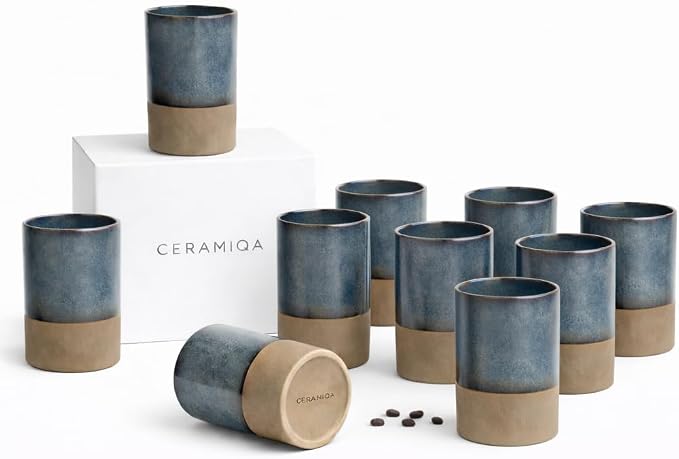 Handmade Ceramic Coffee Mug 12 oz – Handleless Stoneware Cup by Unknown