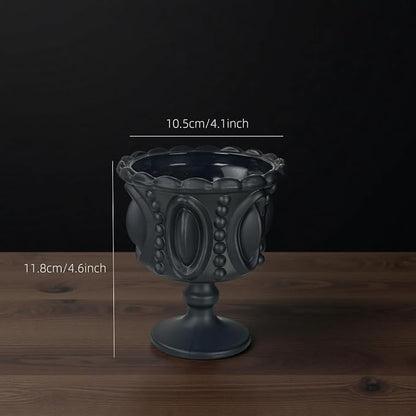 Carnival Glass Vintage Footed Dessert Cups Set of 2, 9oz Embossed Goblet - Image 8