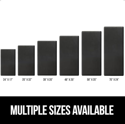 GORILLA GRIP Comfortable Cushioned Kitchen Mats for Floor, 58x20, Waterproof and Stain Resistant Soft Top, 3/4 Inch Thick Ergonomic Standing Desk Anti Fatigue Mat, Foam Supports Ankles and Feet, Black