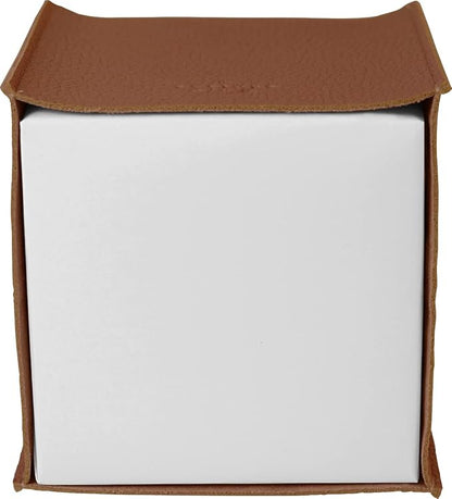 Carrotez Tissue Box Cover, [Refined] Modern PU Leather Square Tissue Box Holder - Decorative Holder/Organizer for Bathroom Vanity Countertop, Night Stands, Office Desk & Car 5"X5"X5" - Camel