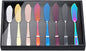 Buyer Star Butter Knives, 18/10 Stainless Steel 6.10 Inch Multicoloured Cheese by BuyerStar