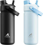 POWCAN 2 Pack 18 oz Insulated Water Bottle by POWCAN