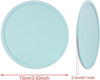 ONLYKXY 3 Pieces 3.93 Inch Silicone Coasters, Round Coasters - Image 2