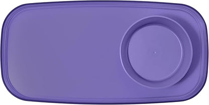 madesmart dipware Small Serving Plate, Stackable & Removable Dip Bowl for Salsa, Queso, Salad, Olives, Dishwasher & Microwave Safe, Multipurpose Plate & Bowl, Plum