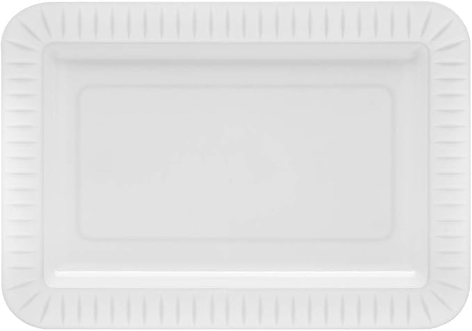 Party Essentials Elegance Quality Hard Plastic 5 x 7-Inch Rectangular Appetizer by PartyEssentials