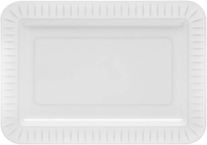 Party Essentials Elegance Quality Hard Plastic 5 x 7-Inch Rectangular Appetizer by PartyEssentials