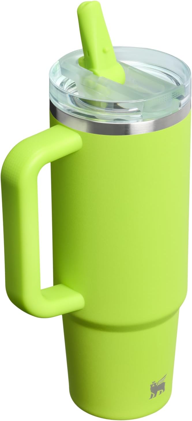 STANLEY Quencher ProTour Flipstraw Tumbler, 30 oz, Chartreuse | Built-In Straw - Image 3