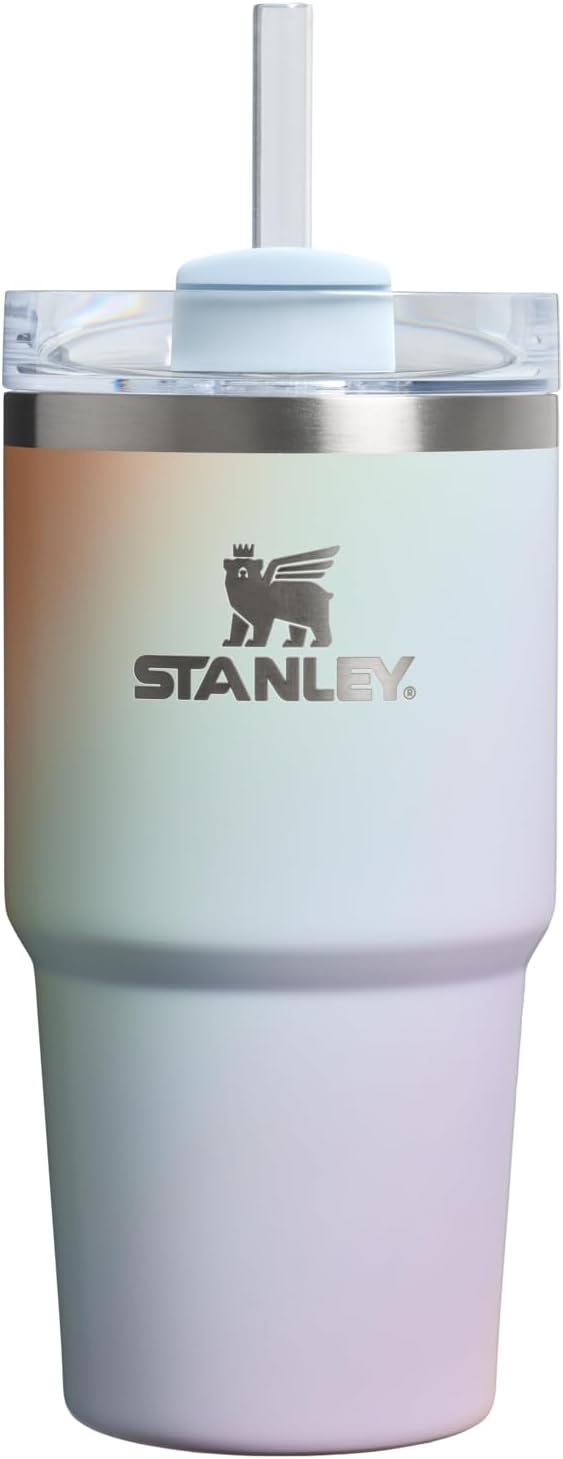 STANLEY Quencher H2.0 Flow State Tumbler, 20 oz, Sunrise Spiral | Handle and by Unknown