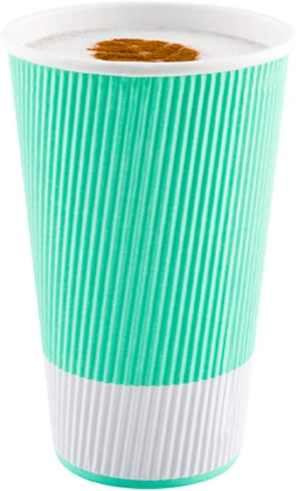 Restaurantware 16 Ounce Double Wall Disposable Coffee Cups, 500 Insulated Light - Image 8