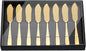 Buyer Star Butter Knives, 18/10 Stainless Steel 6.10 Inch Gold Cheese Spreader by BuyerStar