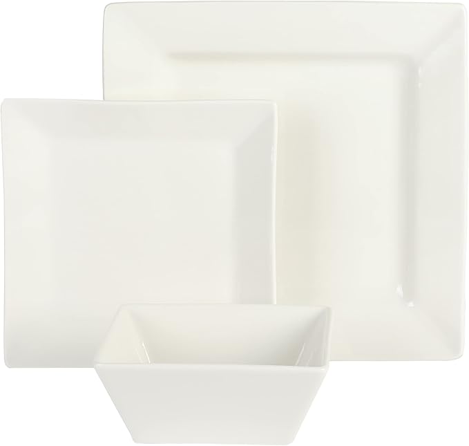 Gibson Home Zen Buffet Hard Square Porcelain Chip and Scratch Resistant - Image 5