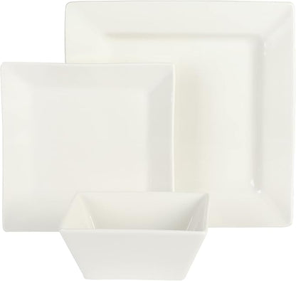 Gibson Home Zen Buffet Hard Square Porcelain Chip and Scratch Resistant - Image 5