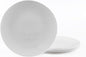10.5 inch Dinner Plate Set of 6, Round Opal Glass Geometric Faceted White Dinnerware Plates, Dishwasher and Microwave Safe