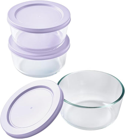 6-Piece Glass Food Storage Containers Set | 2-Cup, Leakproof | Microwave - Image 3