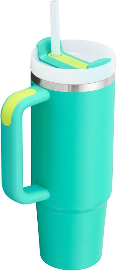 STANLEY Quencher H2.0 Flow State Tumbler, 30 oz, Tropical Teal | Handle and - Image 3