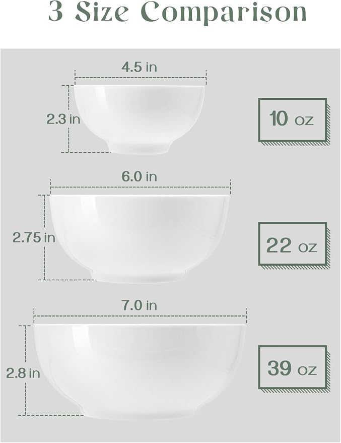 DOWAN 8.5 OZ Small Ceramic Bowls Set of 4 - Image 8
