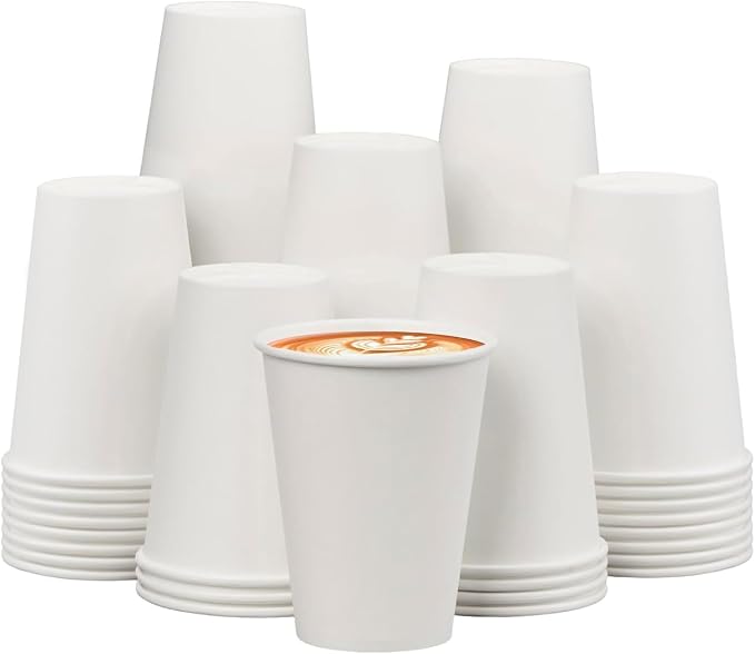 Disposable Paper Coffee Cups 12 oz 500 Pack, Suitable by ECOEXTRA