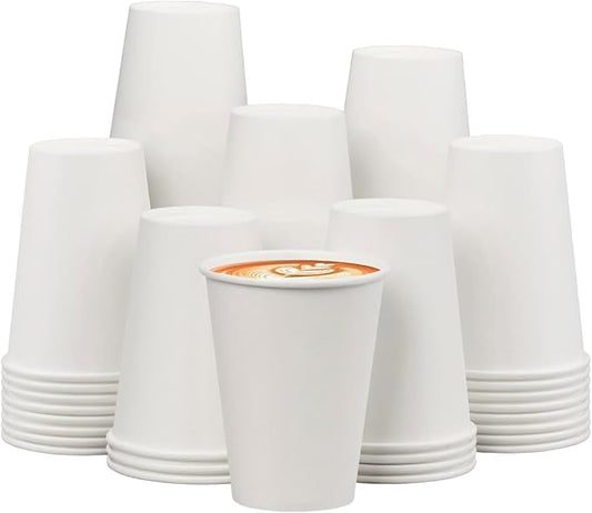 Disposable Paper Coffee Cups 12 oz 500 Pack, Suitable by ECOEXTRA
