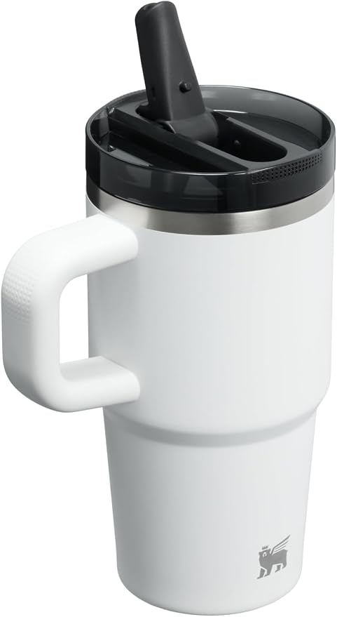 STANLEY Quencher ProTour Flipstraw Tumbler, 20 oz, Chalk | Built-In Straw & - Image 3