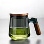 SHUWEICAO-Glass Tea Cup with Infuser and Lid, 17oz/500ml Hand-blown by SHUWEICAO