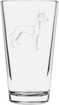 Podenco Canario Custom Personalized Dog Themed Etched All Purpose 16oz Pint Glass