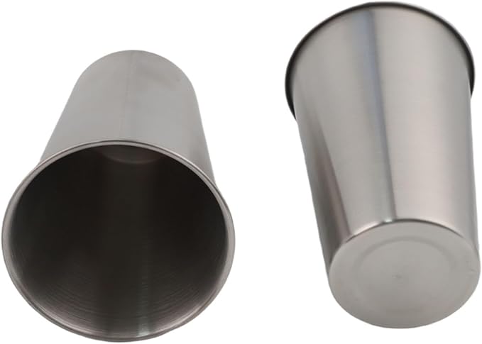 Stainless Steel Camping Mug Set, Lightweight Handleless Travel Coffee Cup - Image 6