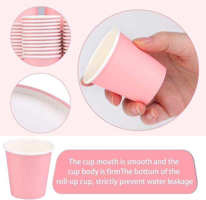3 oz 100 Pack Small Paper Cups, Mouthwash Cups Bathroom Cups | Espresso Mini - Image 3
