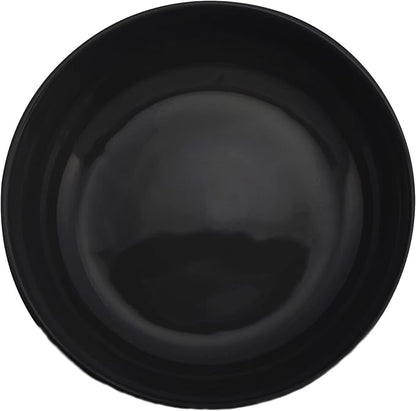 Elanze Designs Bistro Glossy Ceramic 8.5 inch Shallow Pasta Dinner Bowls Set of - Image 4