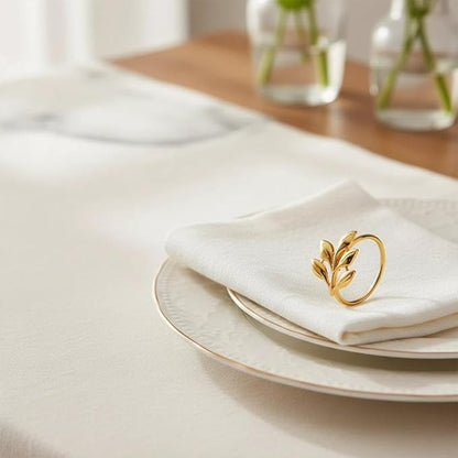 100 Pcs Gold Napkin Rings Bulk Delicate Napkin Holder for Dining Wedding Party Banquet Table Decroration Christmas and Daily Use