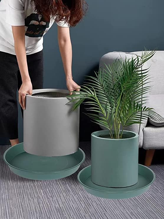 2 Pack of 10 inch Plant Saucer Gray, Heavy Duty Plastic Plant Saucer 10 inch - Image 6