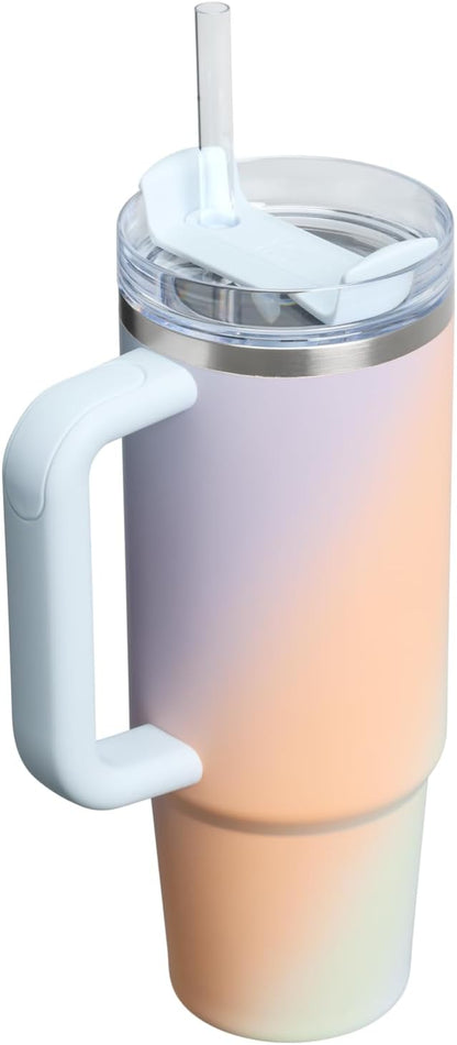 STANLEY Quencher H2.0 Flow State Tumbler, 30 oz, Sunrise Spiral | Handle and - Image 3