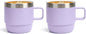 Zenbo 6 oz Espresso Mug with Handle, Ceramic-Lined 18/8 Stainless Steel | by Zenbo