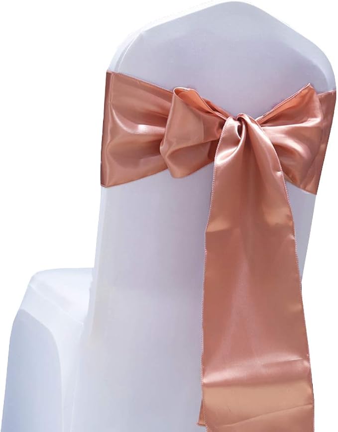 Pack of 10 Satin Rose Gold Table Runners 12 x 108 Inches - Image 5