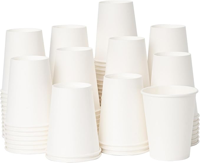 YEEHAW 8 oz 500 Pack Coffee Cups White Paper Cups | by YEEHAW