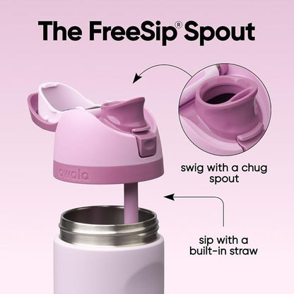Owala FreeSip Stainless Steel Water Bottle 24 oz Lilac You A lot - Image 2