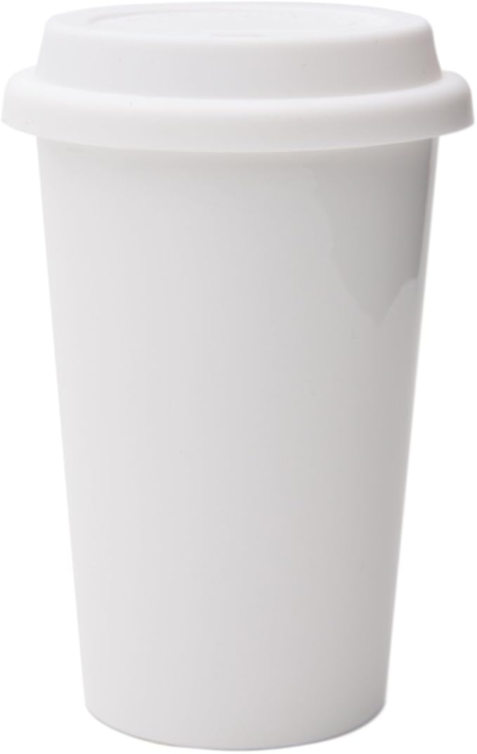 Double Wall Insulated Ceramic Cup, I Am Not a Paper Cup, Ceramic Travel Cup by UDMGCeramicCups