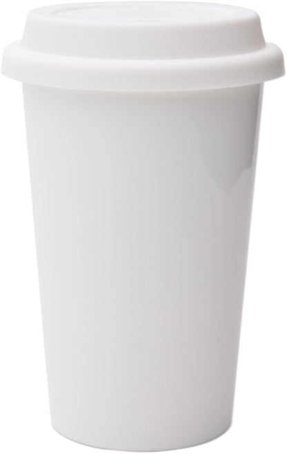 Double Wall Insulated Ceramic Cup, I Am Not a Paper Cup, Ceramic Travel Cup by UDMGCeramicCups