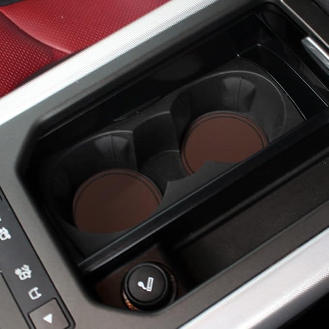 TripleAliners Cup Holder Insert Coasters Universal Fit | Leather Cup Holder - Image 2