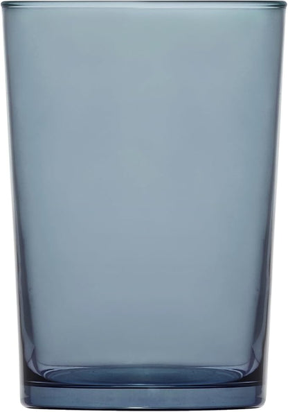 LAV Pastel Sky Blue Highball Glasses, 17.25 oz, Colored Beverage, Water Cups, Dessert, Juice, Cocktail, Beer, Ice Tea, Iced Coffee Glass, Tumbler for Home, Parties, Everyday Use | Set of 4