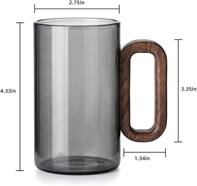 12OZ Borosilicate Glass Coffee Mug - Image 5