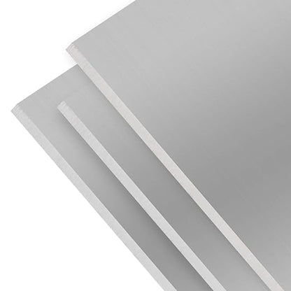 KEILEOHO 2 PCS 6 x 12 Aluminum Sheet Metal, 1/4 Inch Thick Heavy Duty Aluminum Sheets Plates with Protective Film, 6061 T6 Flat Plain Aluminums Plate for Industrial Crafting Framing Base Plate