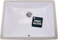Nantucket Sinks Undermount Bathroom Sink – 18" x 13" Interior Rectangular Bowl, Ceramic Bath Sink for Vanity, w Overflow, High Gloss White Vitreous China, Scratch & Stain Resistant – UM-18x13-W