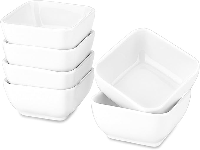 DELLING 3 Oz Ceramic Dipping Bowls Set of 6, Porcelain Soy Sauce Dish by Delling-HappyFoodieCreator