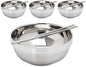 4 Pack 40 Oz Stainless Steel bowl set with chopsticks, Metal Double=walled Insulated noodle bowl, cereal, Ice Cream, Soup, Korean Ramen, 7 Inch
