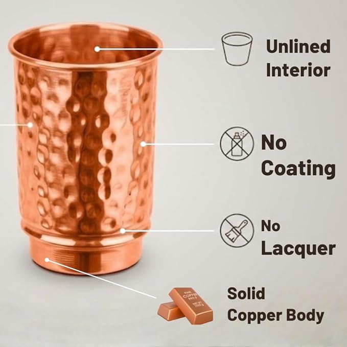 100% Pure Copper Tumblers |BPA Free| No coating| Lacquer Free| Handcrafted - Image 4