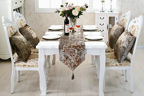 Elegant Luxury Shiny Bronze Velvet Damask Deco Tassels Wedding Party Hotel - Image 8